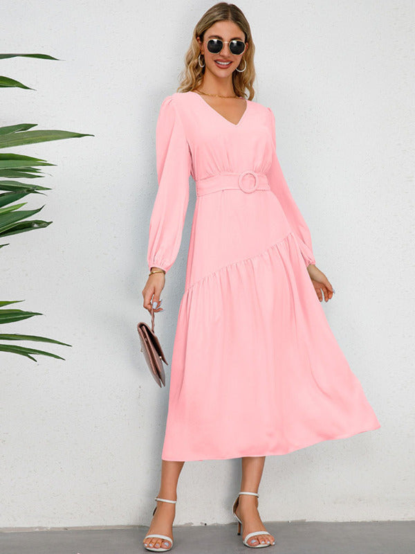 Fina Dam Klänningar Transparent Lätt Elegant Design-1