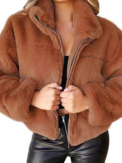 Damjacka Modern Varm Polyester för Dam - Stilren och Bekväm Jacka-6