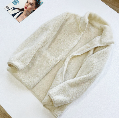 Variant image for Dam Teddy Coat Zip Up Fleece Vinterjacka-6