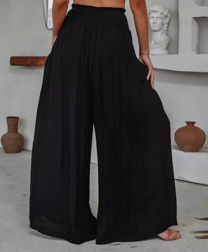 Variant image for Snygga Byxor Dam Bredbenade Polyester Avslappnad Passform-1