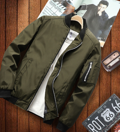 Herrjacka Bomber Urban Stil Lätt Material 9