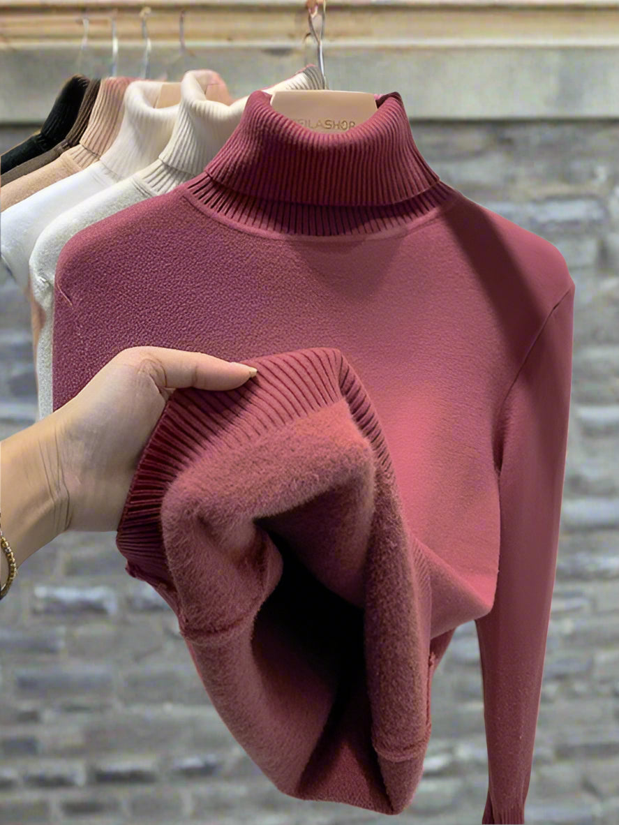 Variant image for Kvinnor Turtleneck Tröja Ull Normal Passform Lång Ärmar-29