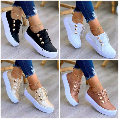 Dam Sneakers Trendig Eco Leather Komfortabel och Modern-2