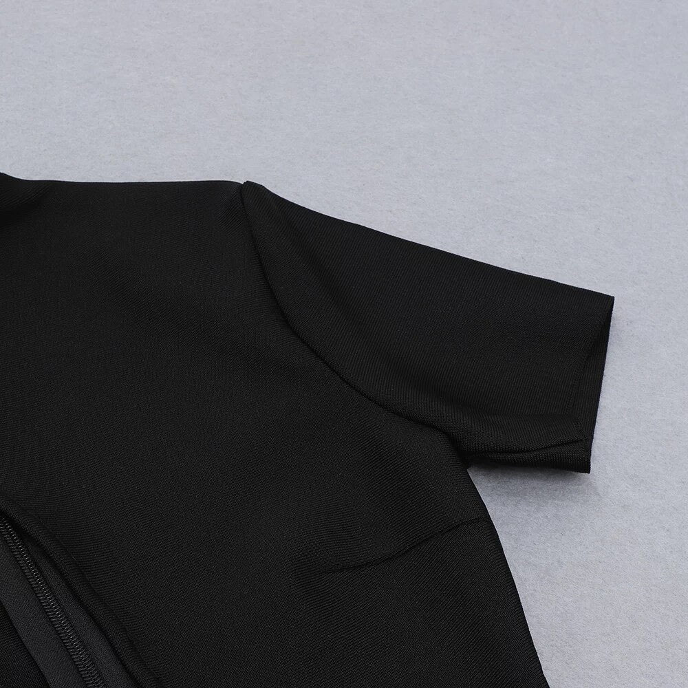 Dam Mini Klänning Enärmad Bandage 5