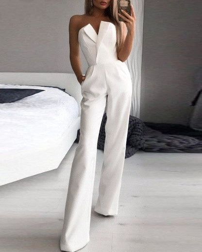 Dam Jumpsuit Ärmlös Polyester Röd 2