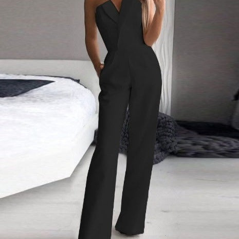 Kvinna Jumpsuit Festlig Polyester-1