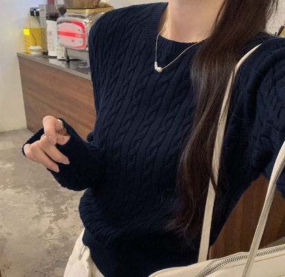 Variant image for Dam Sticktröja Cirkulär Halsringning Högkvalitativt Garn-13