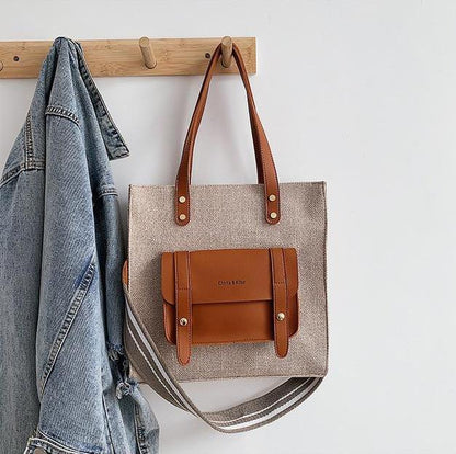 Variant image for Dam Linneväska Rymlig Fodrad Canvas-2