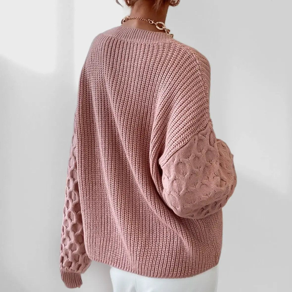 Kvinnors Vintertröja Avslappnad Mjuk Stickad Kvalitet-2