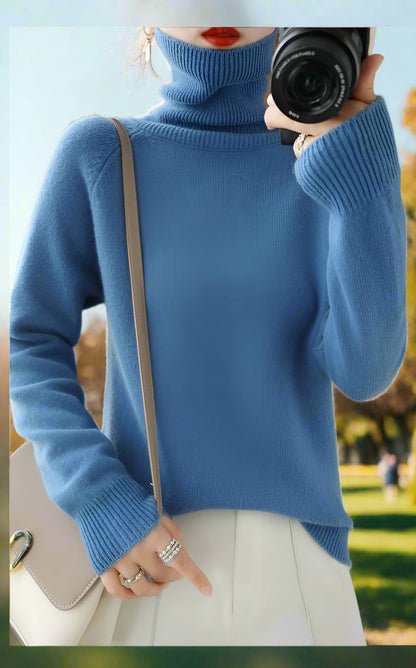 Variant image for Dam Kashmirstickad Tröja Lång Ärmar Mysig Tidlös Design-21