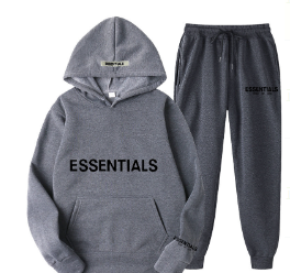Damer Hoodie och Joggingbyxor Avslappnad Bomullsmix-1