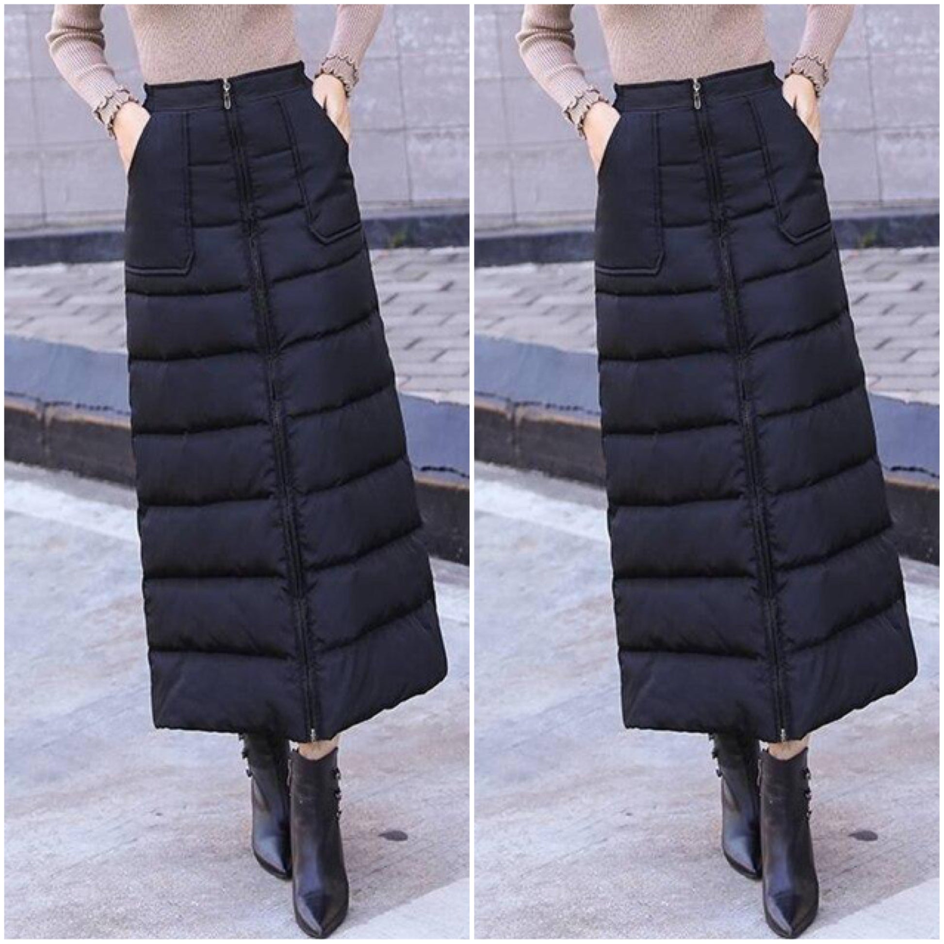 Dam Vinterkjol Knivad Polyester-3