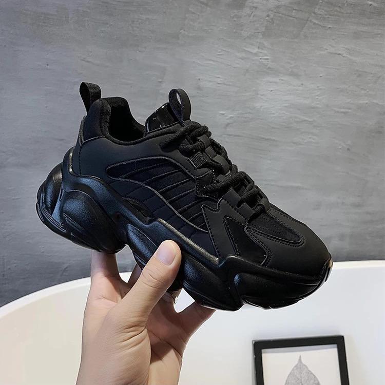 Dam Platågymnastikskor Trendigt 90-talsutseende Hållbart Läder Neopren-6