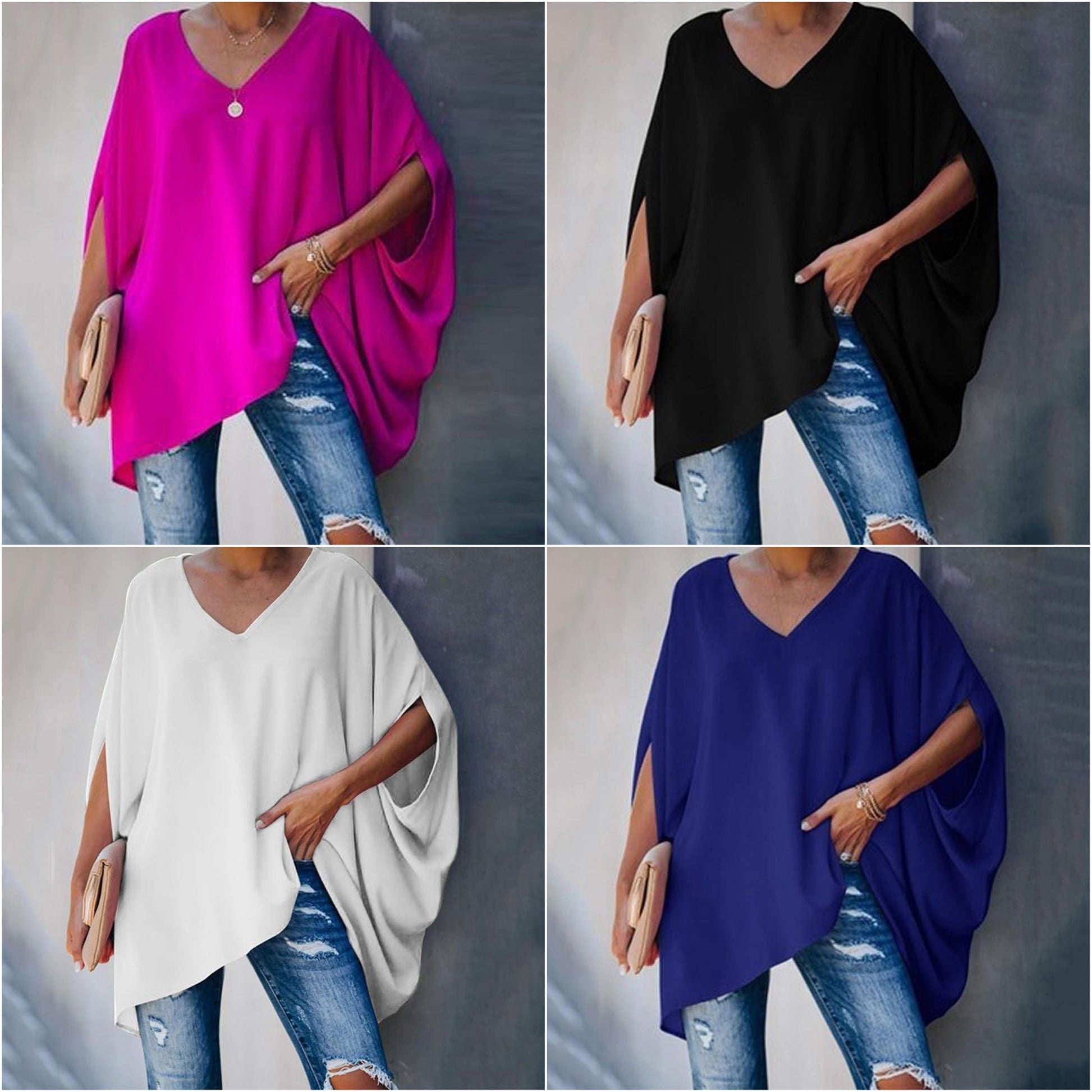 Dam Blus Av Bomull Polyester Med Elegant Design-2