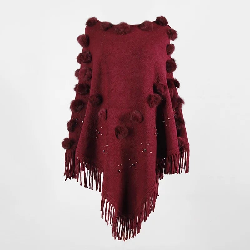 Variant image for Dam Poncho Boho Stil Luftig Bomull Polyester-2