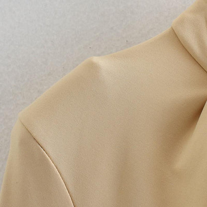 Dam Topp Brett Linne Polyester för Fest och Vardag-5