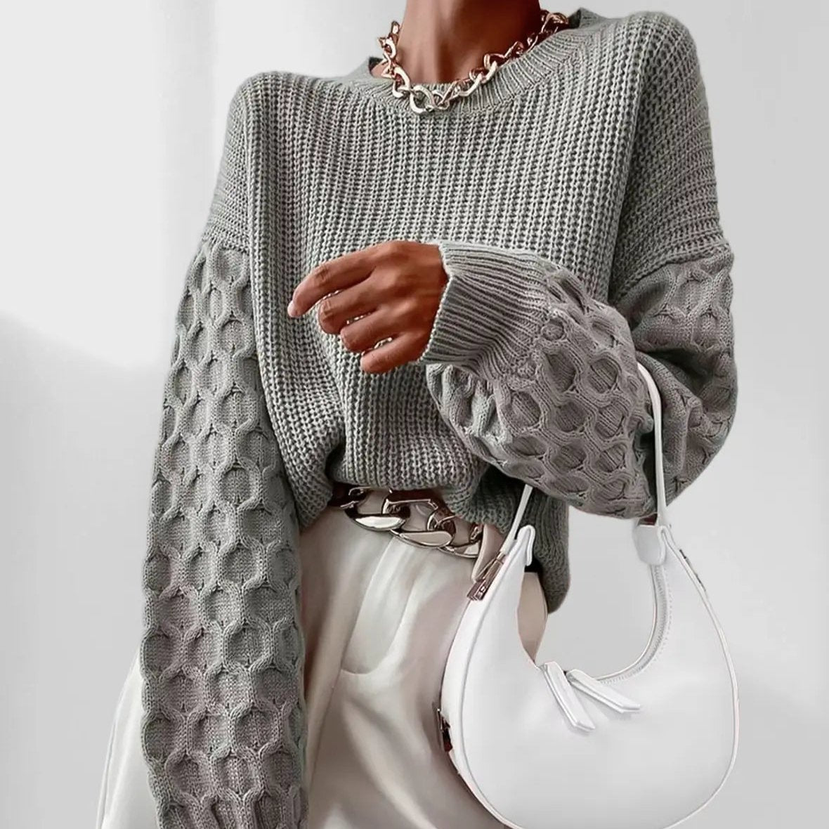 Variant image for Kvinnors Vintertröja Avslappnad Mjuk Stickad Kvalitet-4