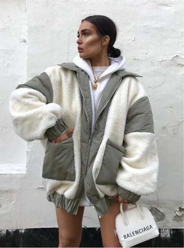 Dam Fleecejacka Vintervärme Mjuk Fleece-3