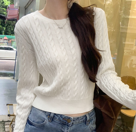 Variant image for Dam Sticktröja Cirkulär Halsringning Högkvalitativt Garn-1