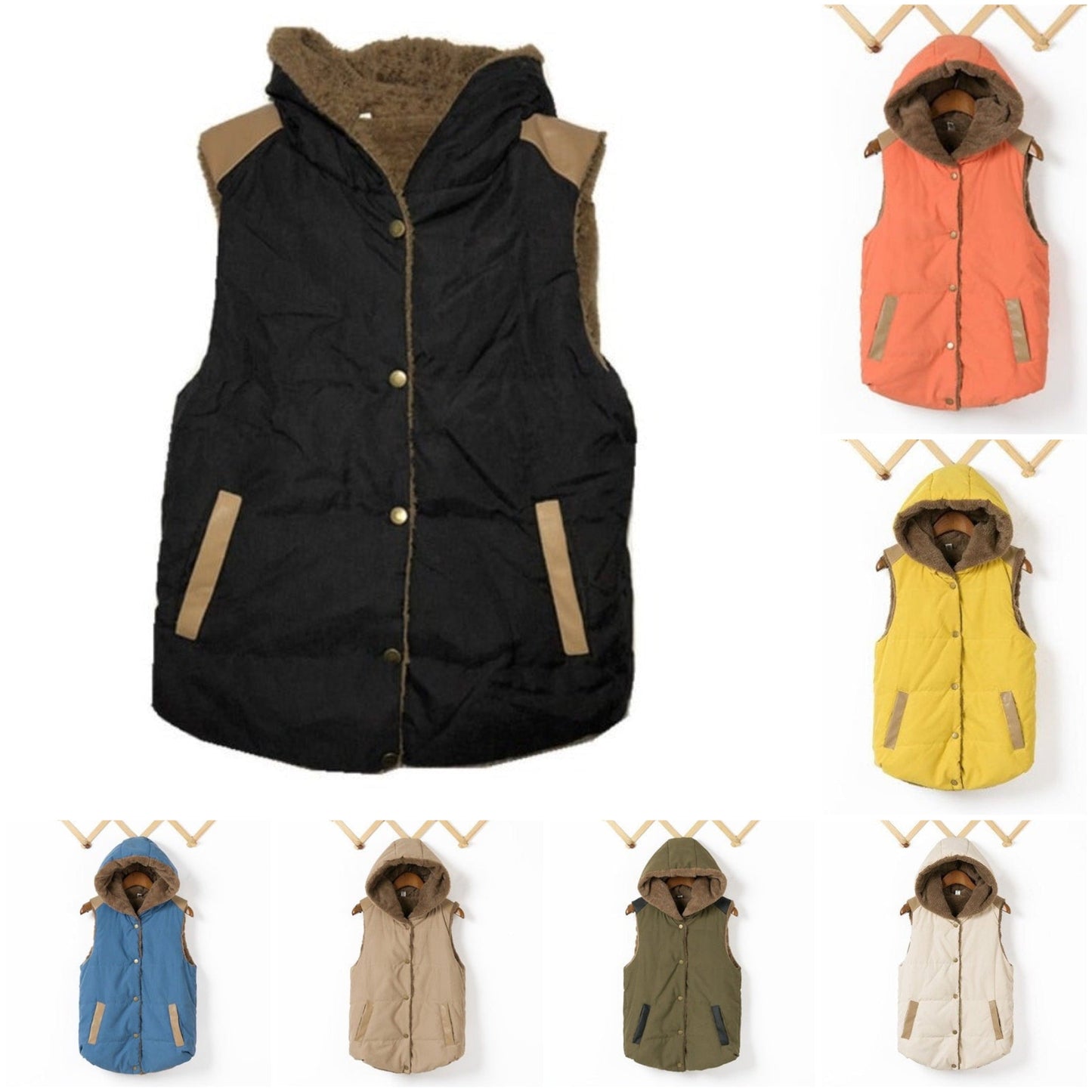 Dam Väst Vattenavvisande Med Huva Dunväst-2