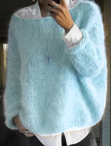 Dam Off-Shoulder Tröja Mjuk Blandning Trendig Design 5
