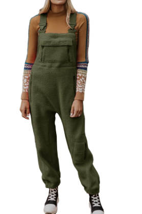 Kvinnors Jumpsuit Figurformande Polyester med Funktionella Fickor-6
