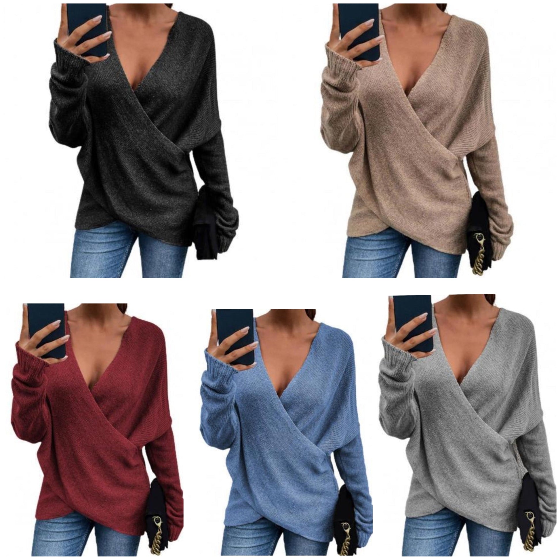 Dam Rollover Tröja Enkel Design Bomull Polyester-2