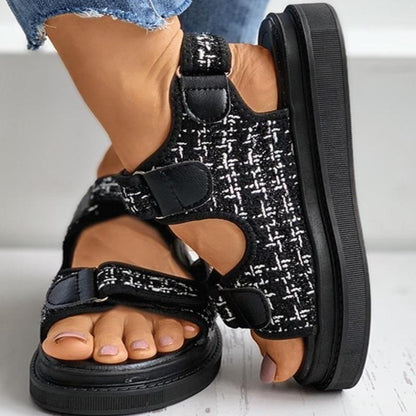 Dam Sandaler Ergonomisk Design Canvas för Bekväm Stil-3