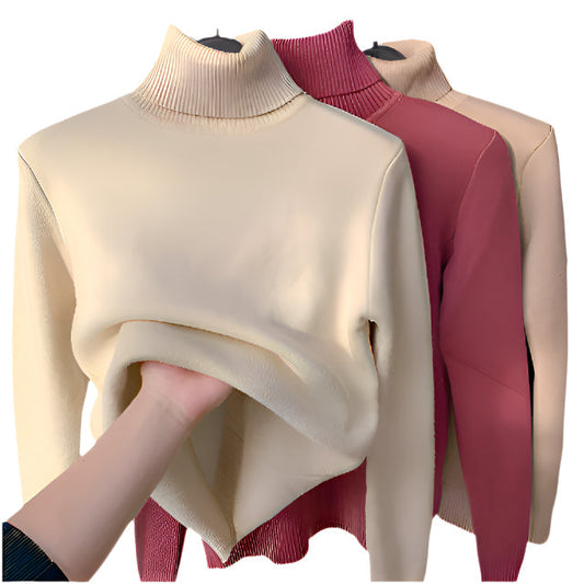 Kvinnor Turtleneck Tröja Ull Normal Passform Lång Ärmar-1