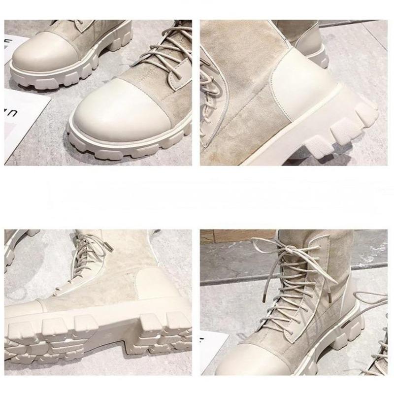 Dam Plattformstövlar Eco-Velour Läder-5