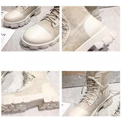 Dam Plattformstövlar Eco-Velour Läder-5