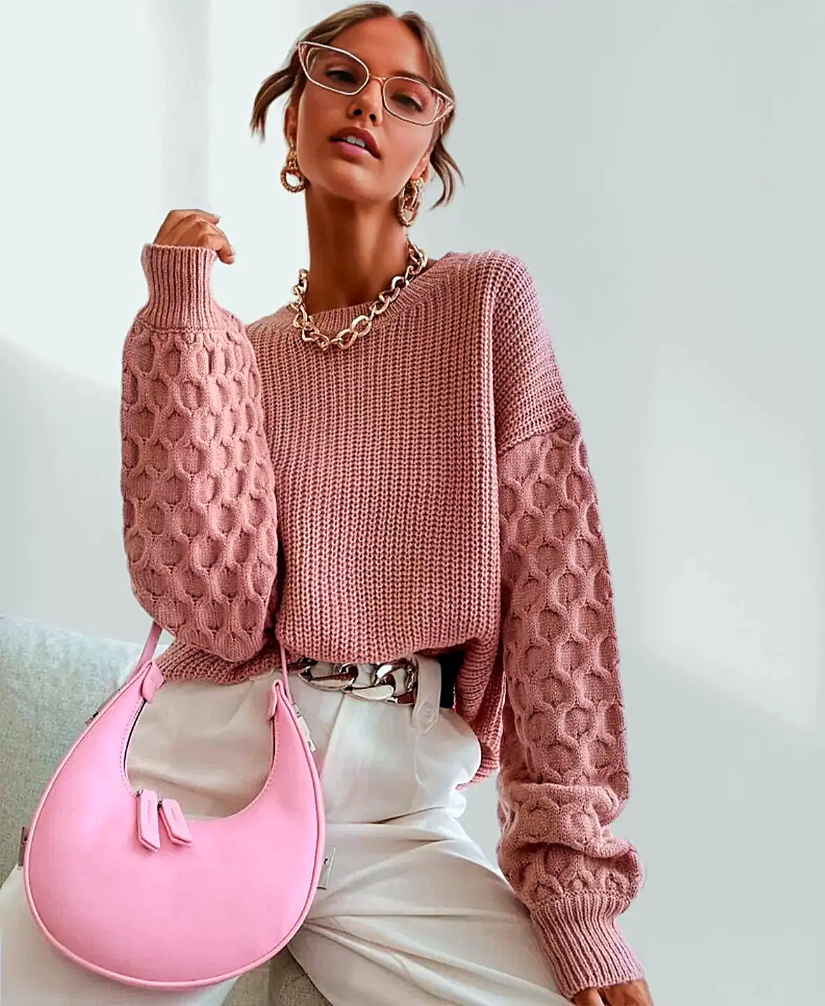 Variant image for Kvinnors Pullover Tröja Fleece Modern Snitt-9