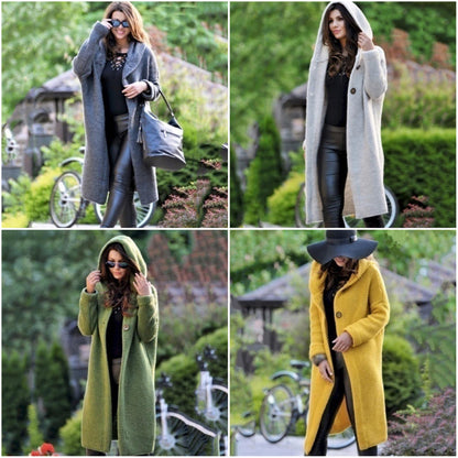 Lång Kofta Dam Extralång Cardigan i Bomull och Polyester-2