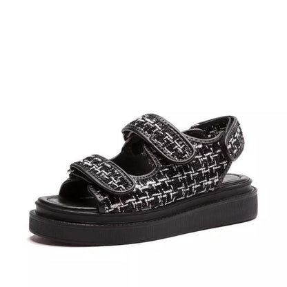 Dam Sandaler Ergonomisk Design Canvas för Bekväm Stil-1