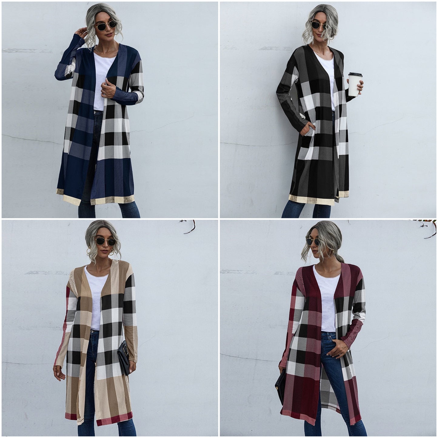 Lång Vinterjacka Dam Avslappnad Bomull Polyester-5