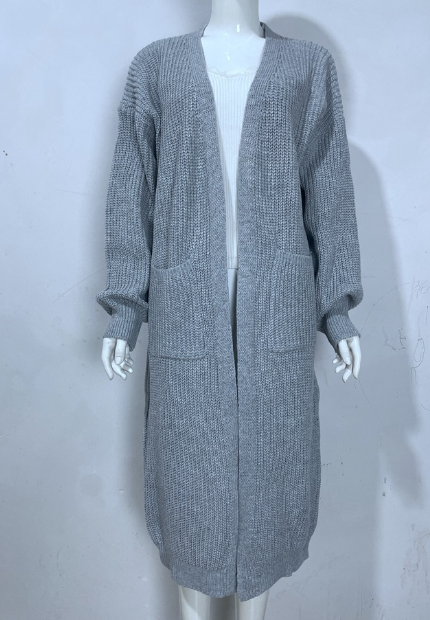 Variant image for Lång Stickad Väst Dam i Mjuk Design för Skiktning-21