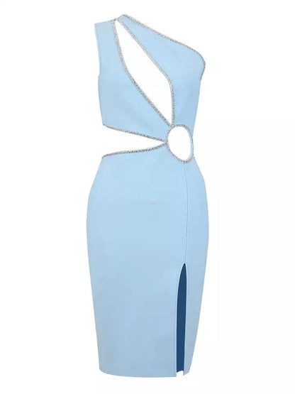 Kvinnors Bandageklänning Utskärningar Glittrande Detaljer Elastisk Viskos 7