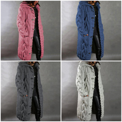 Lång Vinterjacka Dam Avslappnad Bomull Polyester-2