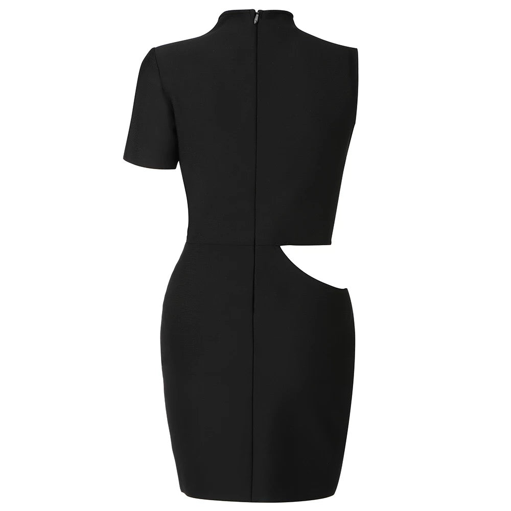 Dam Mini Klänning Enärmad Bandage 3