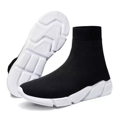 Herr Sneakers Slip-On Strumpstil Textil Komfort 4