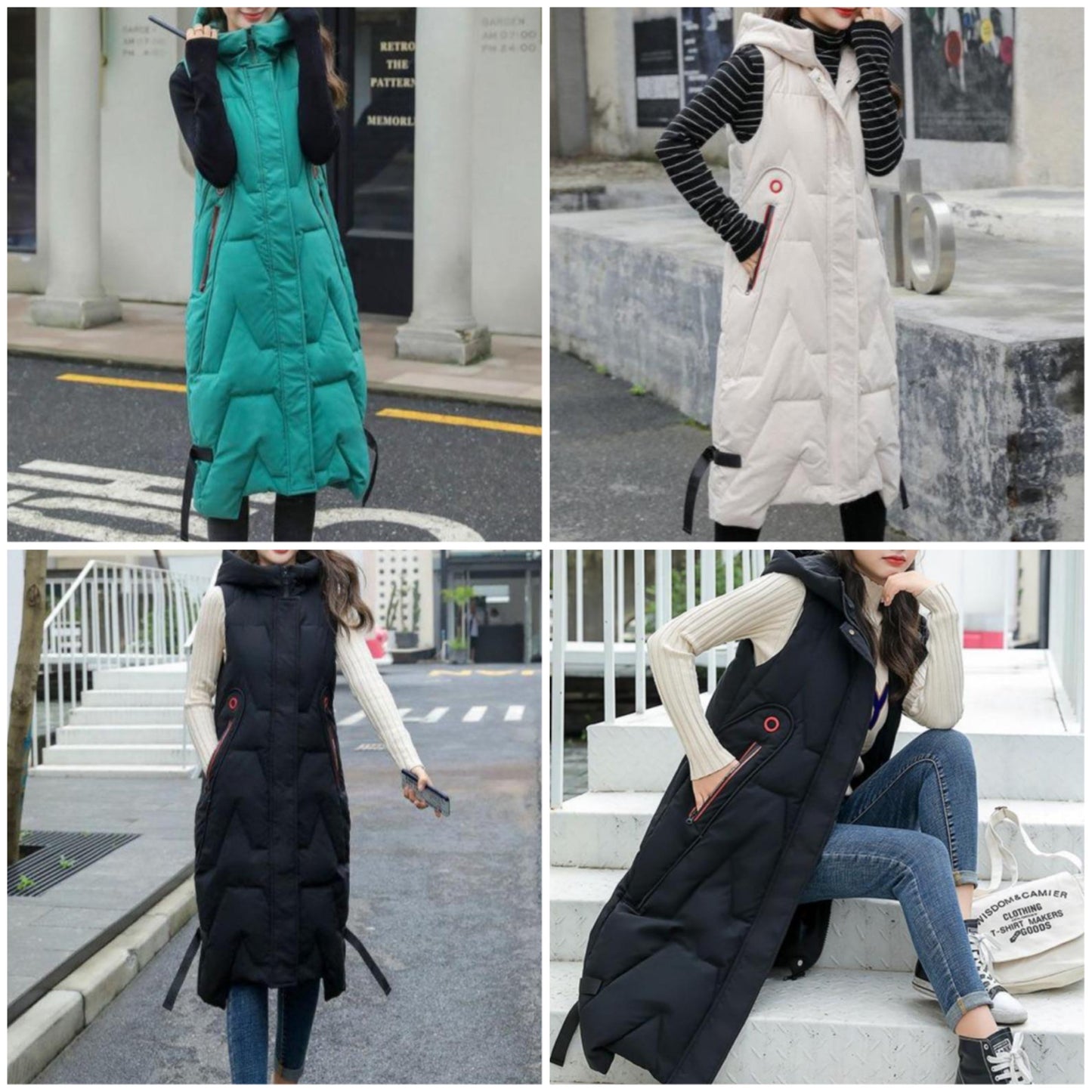 Dam Lång Väst Sportig Vattenresistent Polyester Quiltad-5