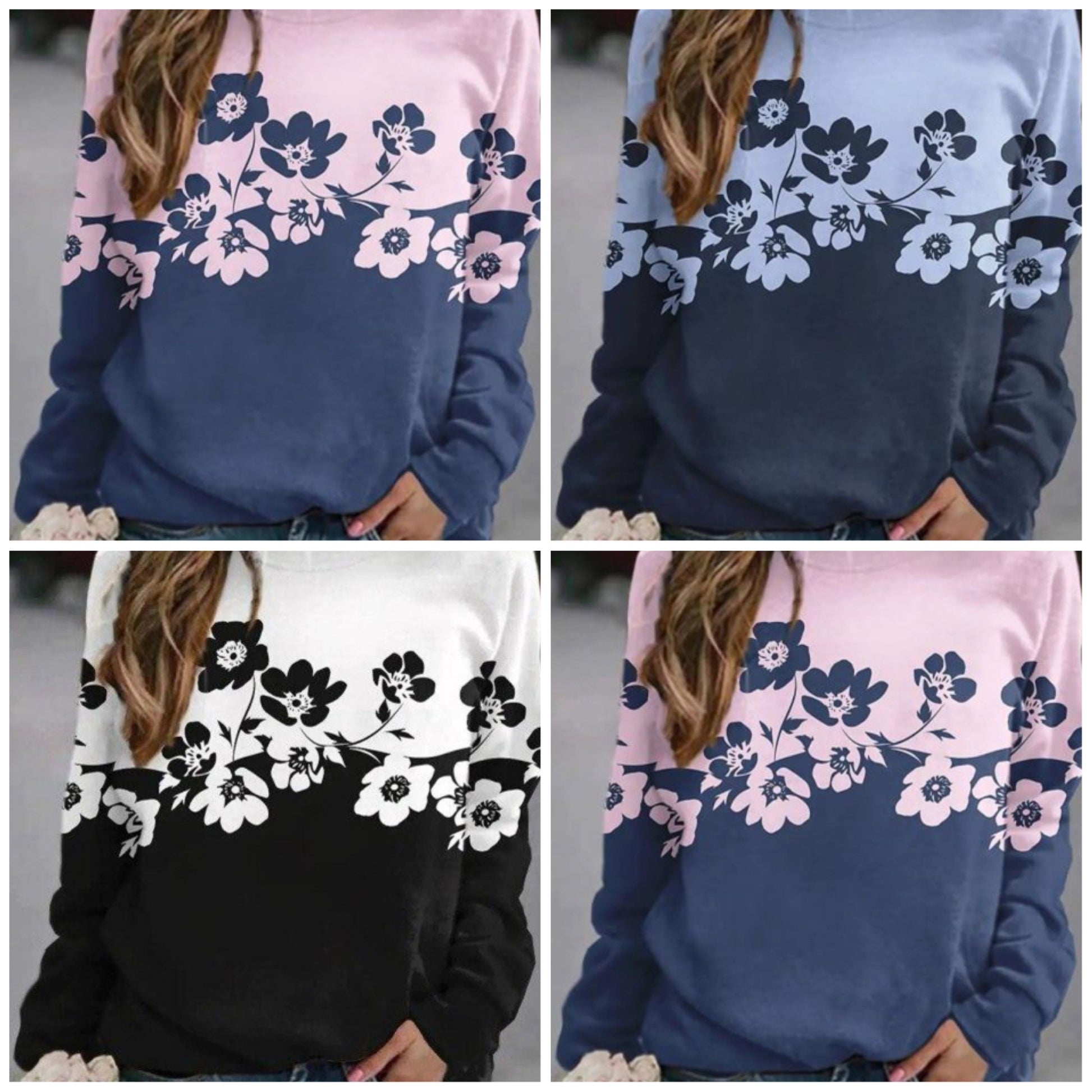 Stickad Dam Tröja Långärmad Cirkulär Halsringning Bomull Polyester-2