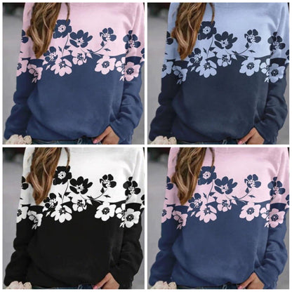 Stickad Dam Tröja Långärmad Cirkulär Halsringning Bomull Polyester-2