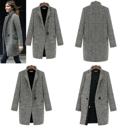 Dam Klassisk Ullrock Tidlös Design Bomull Polyester-6