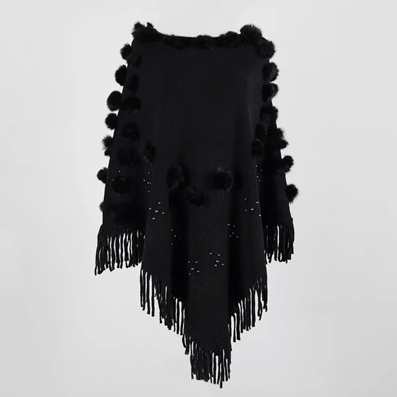 Variant image for Dam Poncho Boho Stil Luftig Bomull Polyester-3