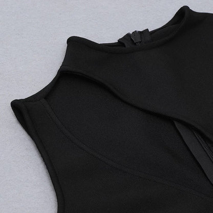 Dam Mini Klänning Enärmad Bandage 4