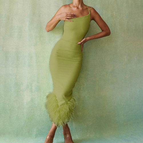 Damklänning En Axel Asymmetrisk Design Högkvalitativ Polyester-1