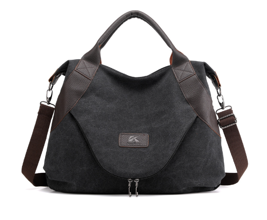 Rymlig Axelväska Dam i Hållbar Canvas med Avtagbar Axelrem – Stor Axelremsväska för Vardag och Resor 9