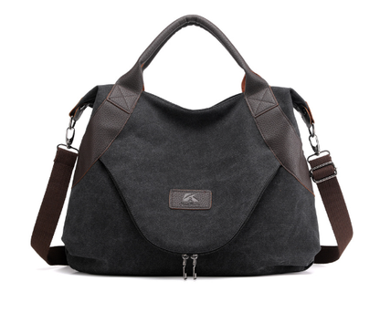 Rymlig Axelväska Dam i Hållbar Canvas med Avtagbar Axelrem – Stor Axelremsväska för Vardag och Resor 9