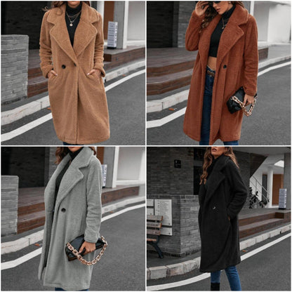 Dam Pälsrock Mjuk Bomull Polyester-6